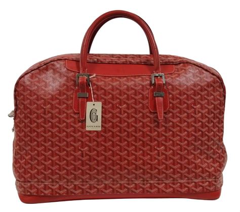 red goyard luggage bage|Goyard travel bag price.